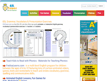 Tablet Screenshot of esltower.englishmedialab.com